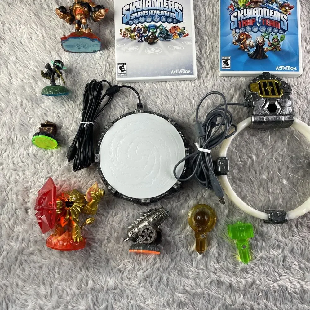 Skylanders Wii Lot Games Portals Figures Trap Team SuperChargers Spyros Adventur